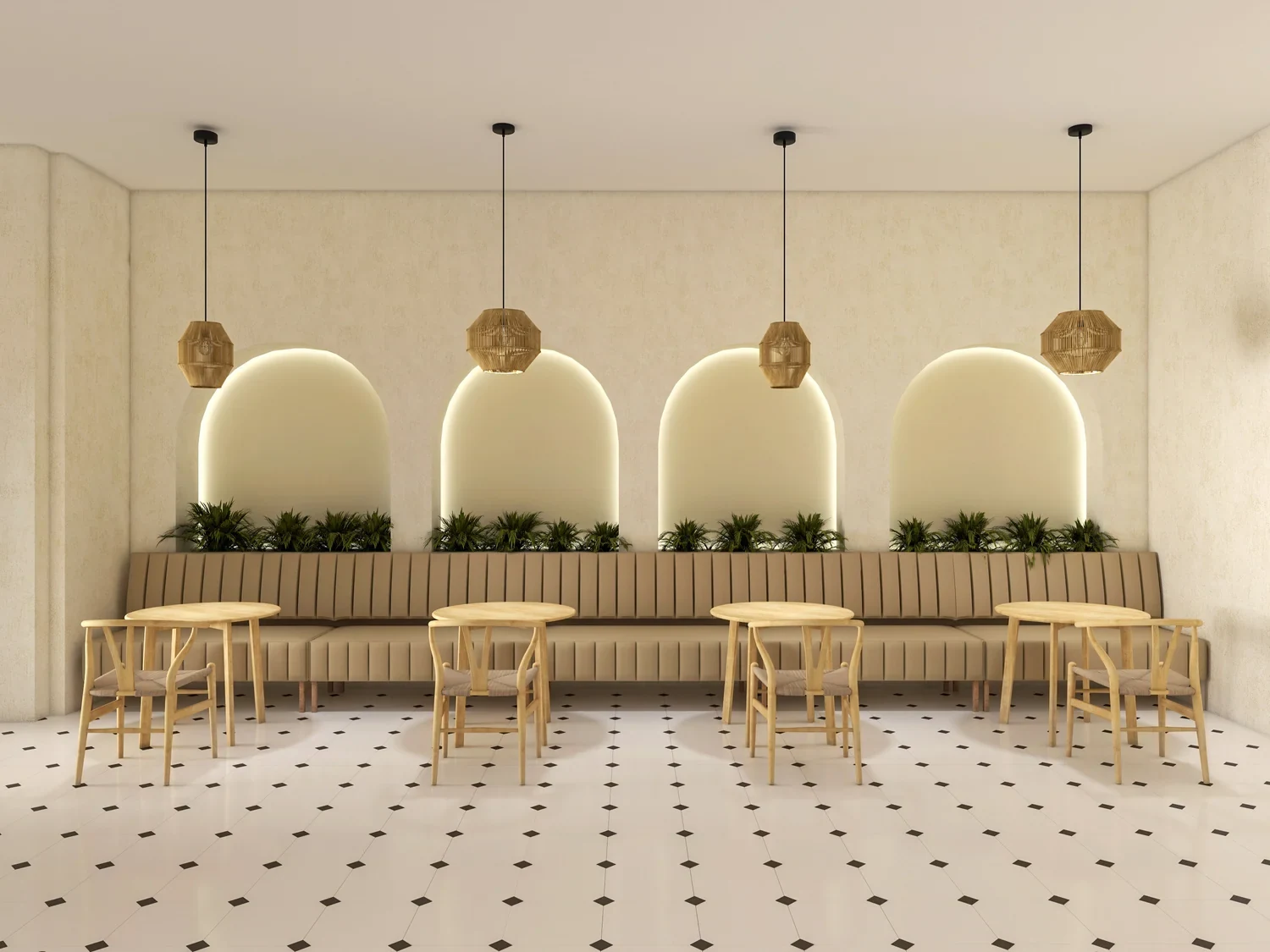 Lounge banquette · Design visualization
