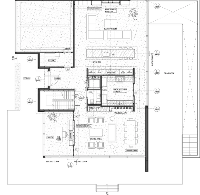 Ground floor construction plan · Technical drawing · Collaborative professional project