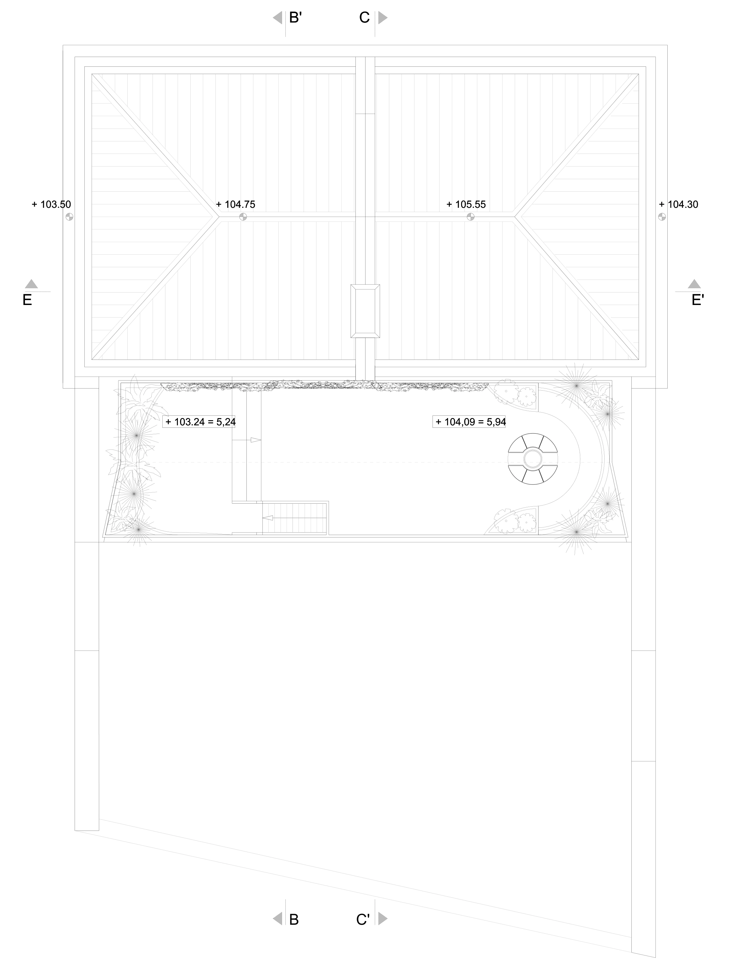 Roof plan · Technical drawing