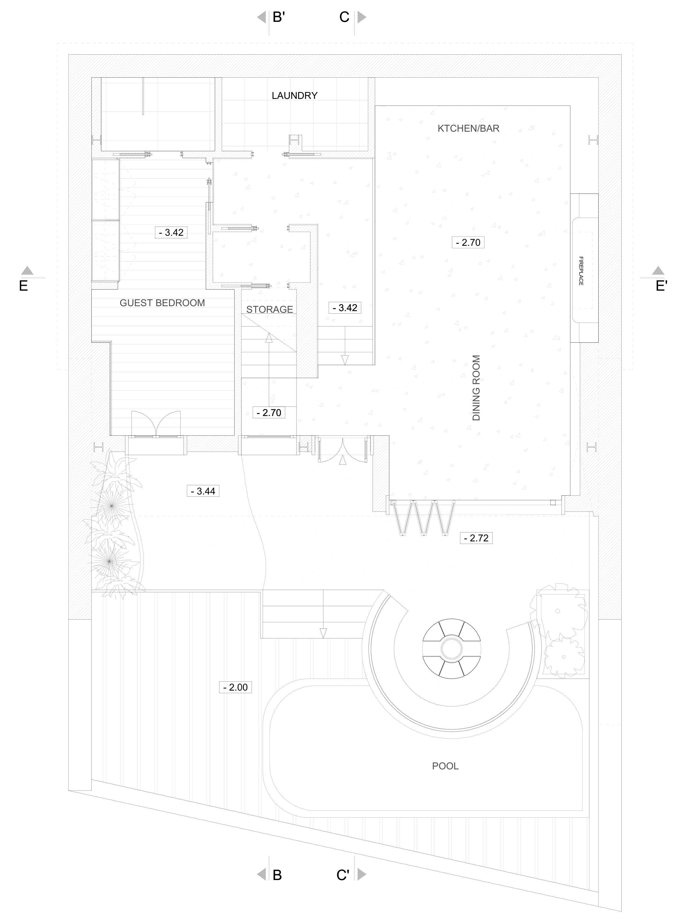 Basement floor finishes · Technical drawing