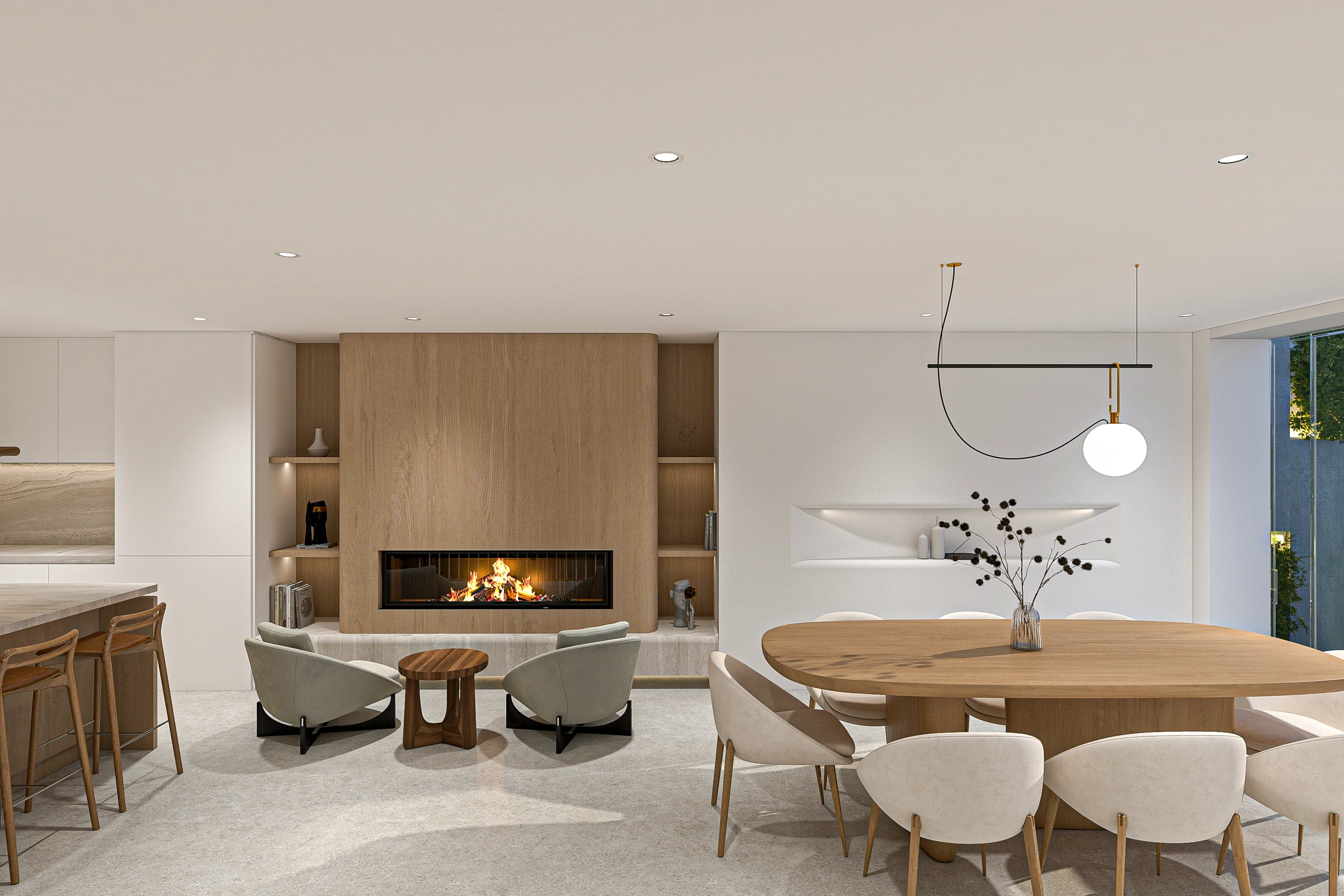 Dining and lounge, Lisa’s House · Design visualization