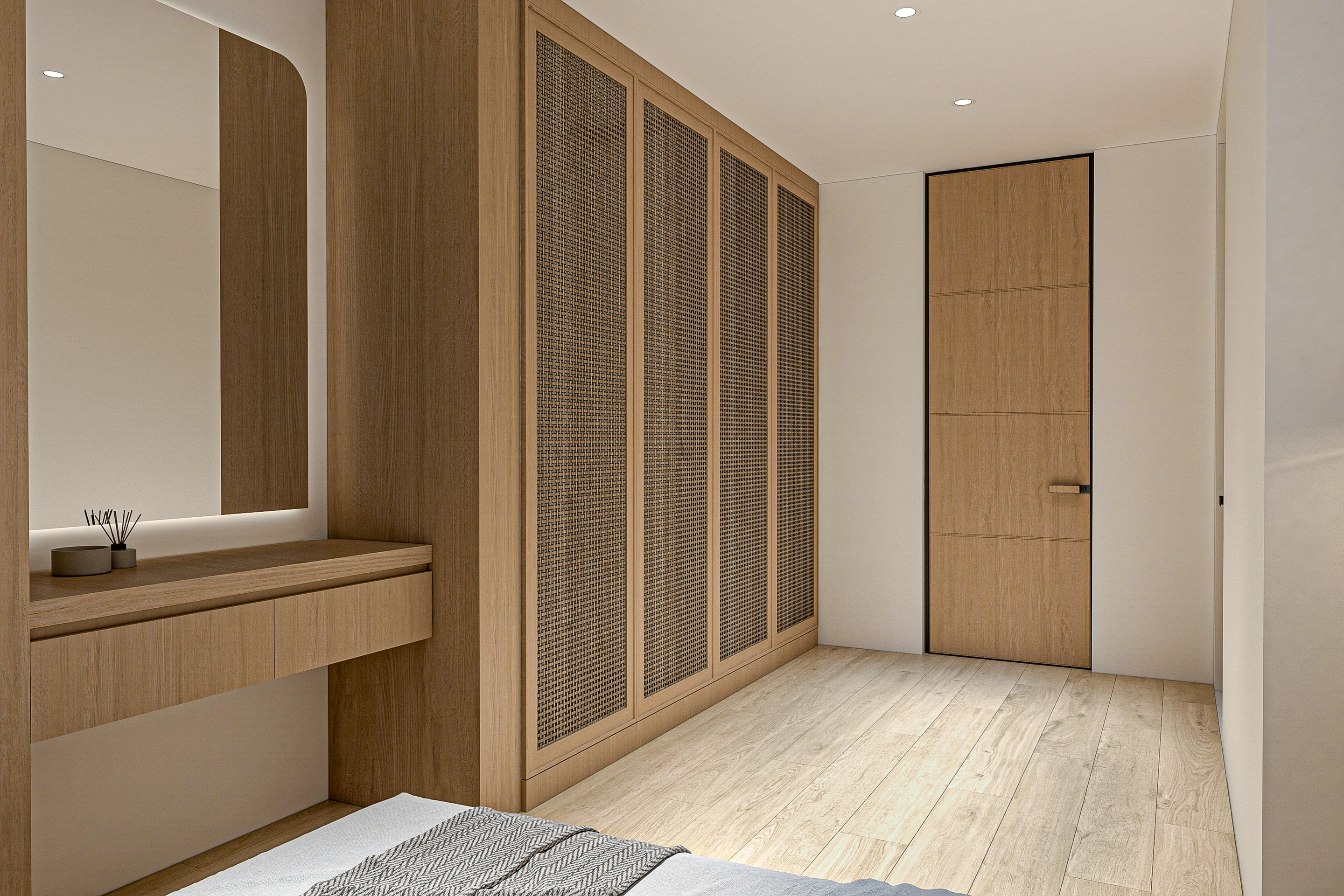 Bedroom joinery and storage, Lisa’s House · Design visualization