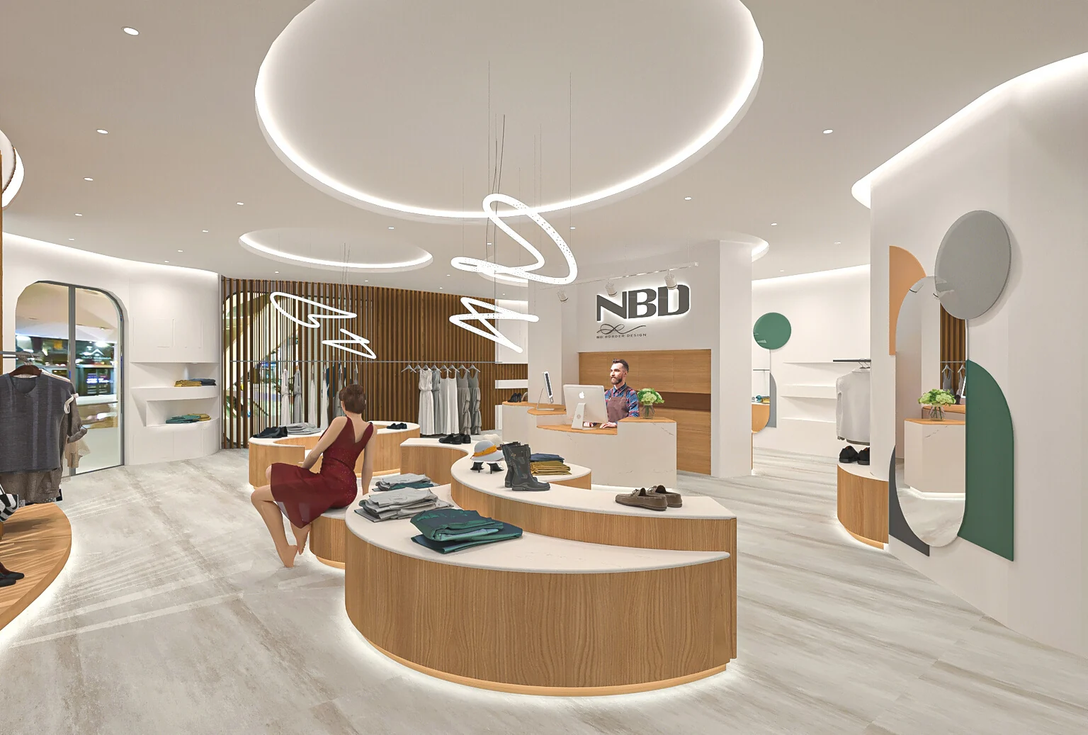 NBD store, interior design concept · Design visualization