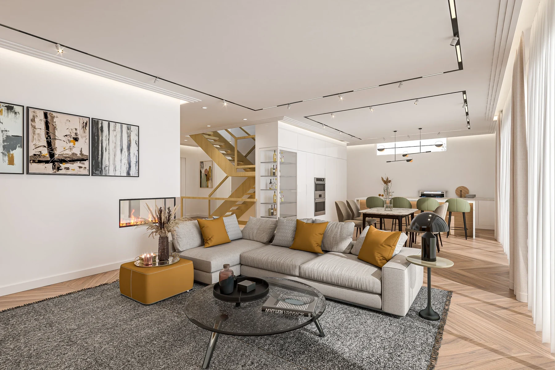 Living room, Private Residence · Design visualization