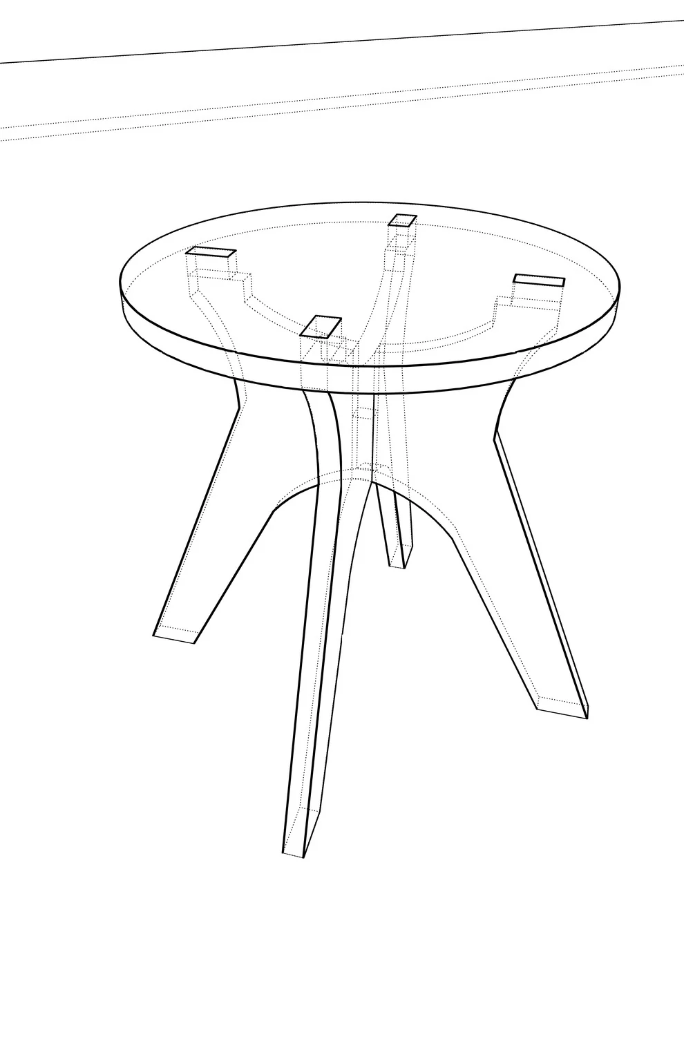 Stool detail sketch · Design sketch