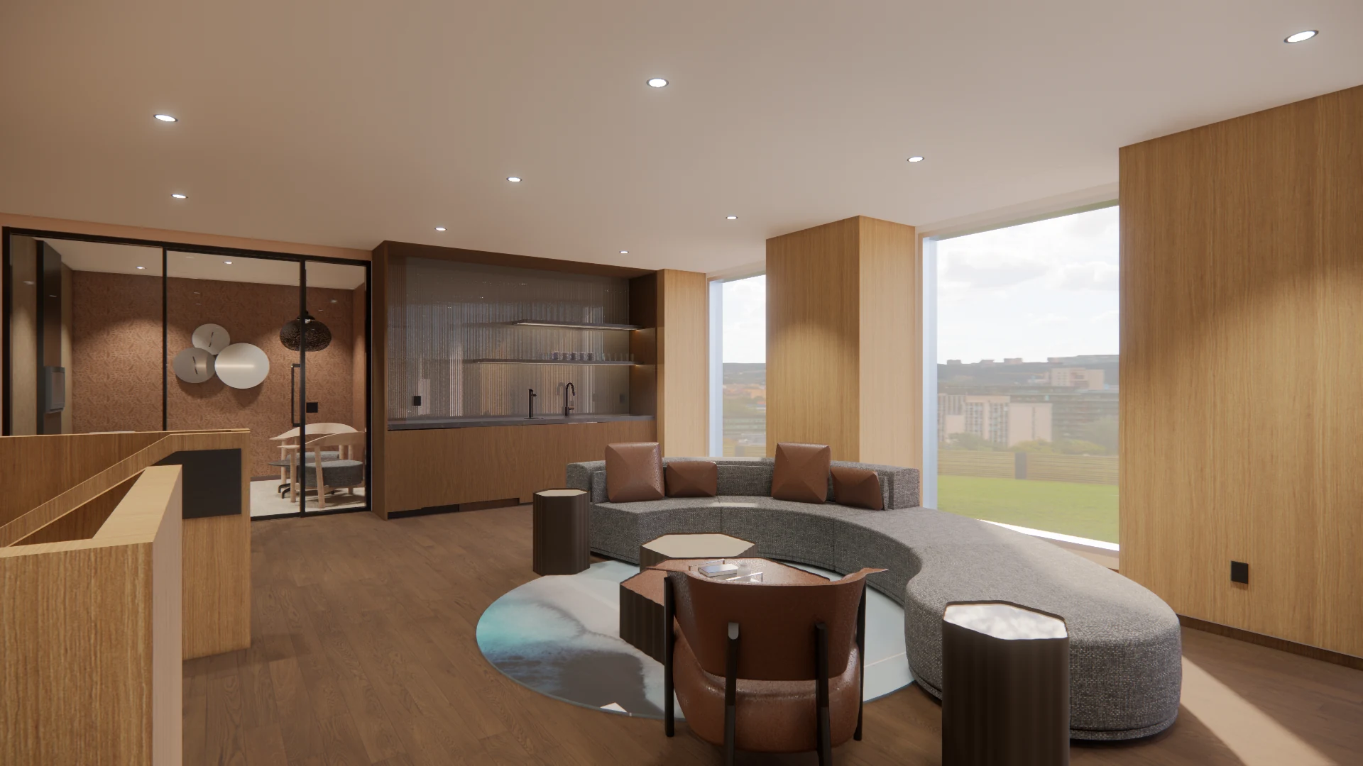 Stair landing and lounge · Design visualization · Aida Soleymani · Project Designer · Collaborative professional project